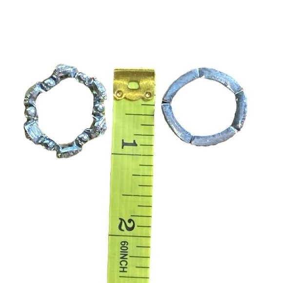 Estate (?) two rhinestone rings, Sz 10. - Picture 5 of 5
